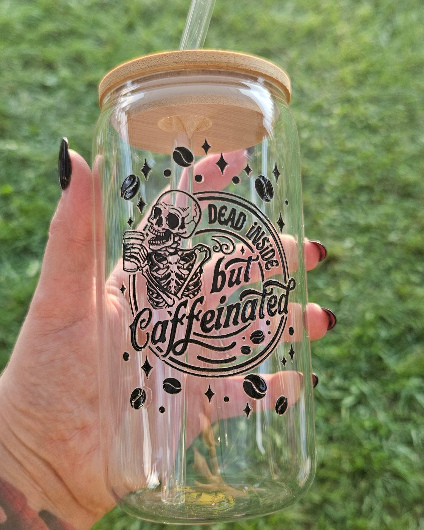 16oz Glass Coffee Cup