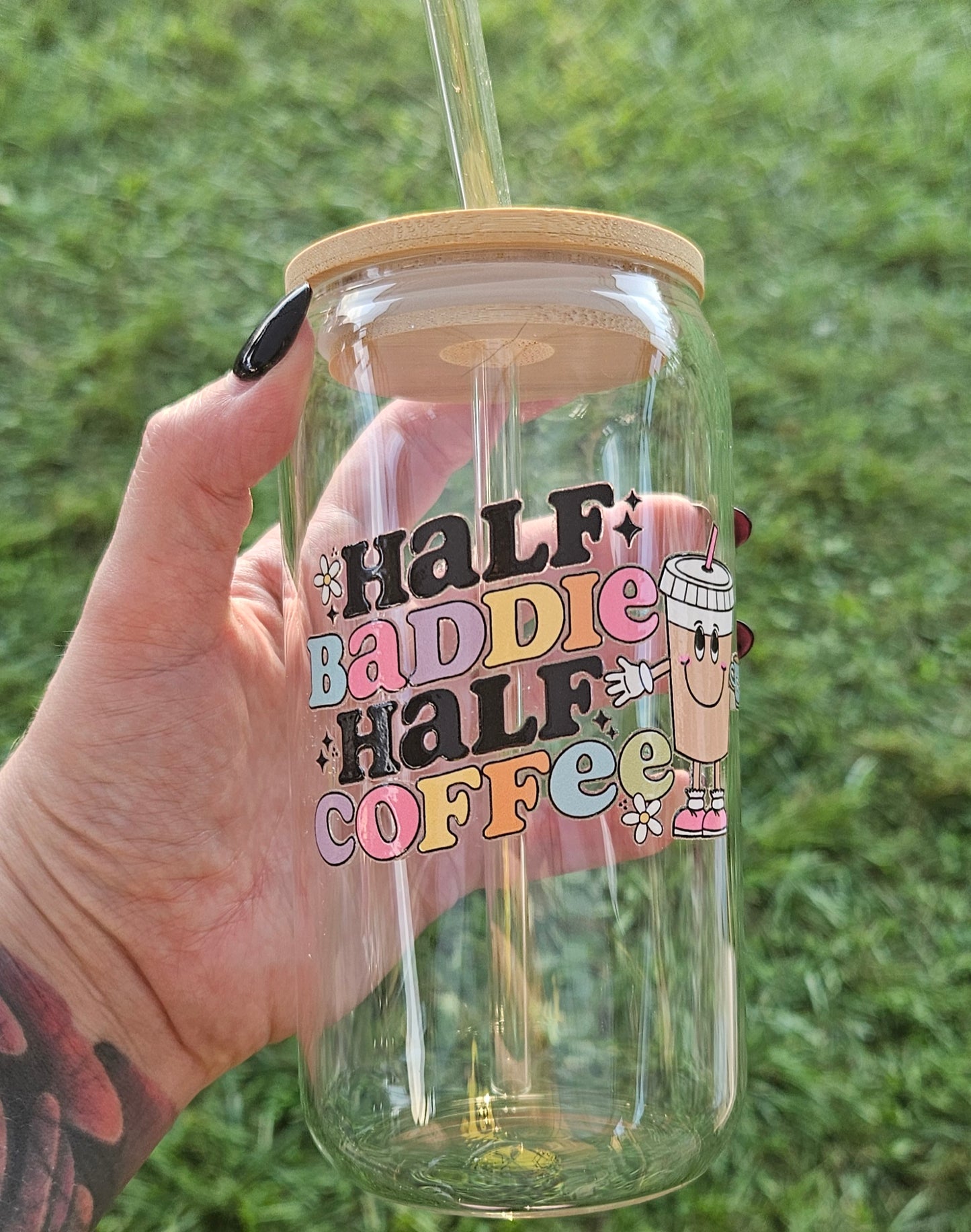 16oz Glass Coffee Cup