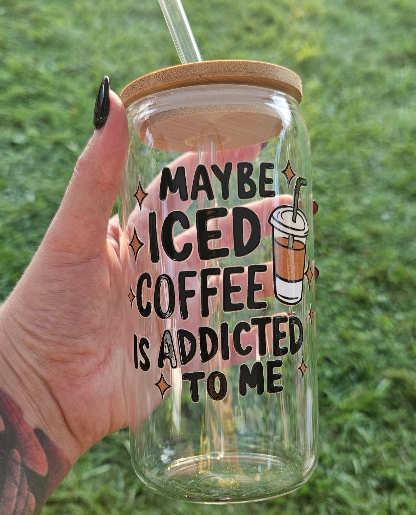 16oz Glass Coffee Cup