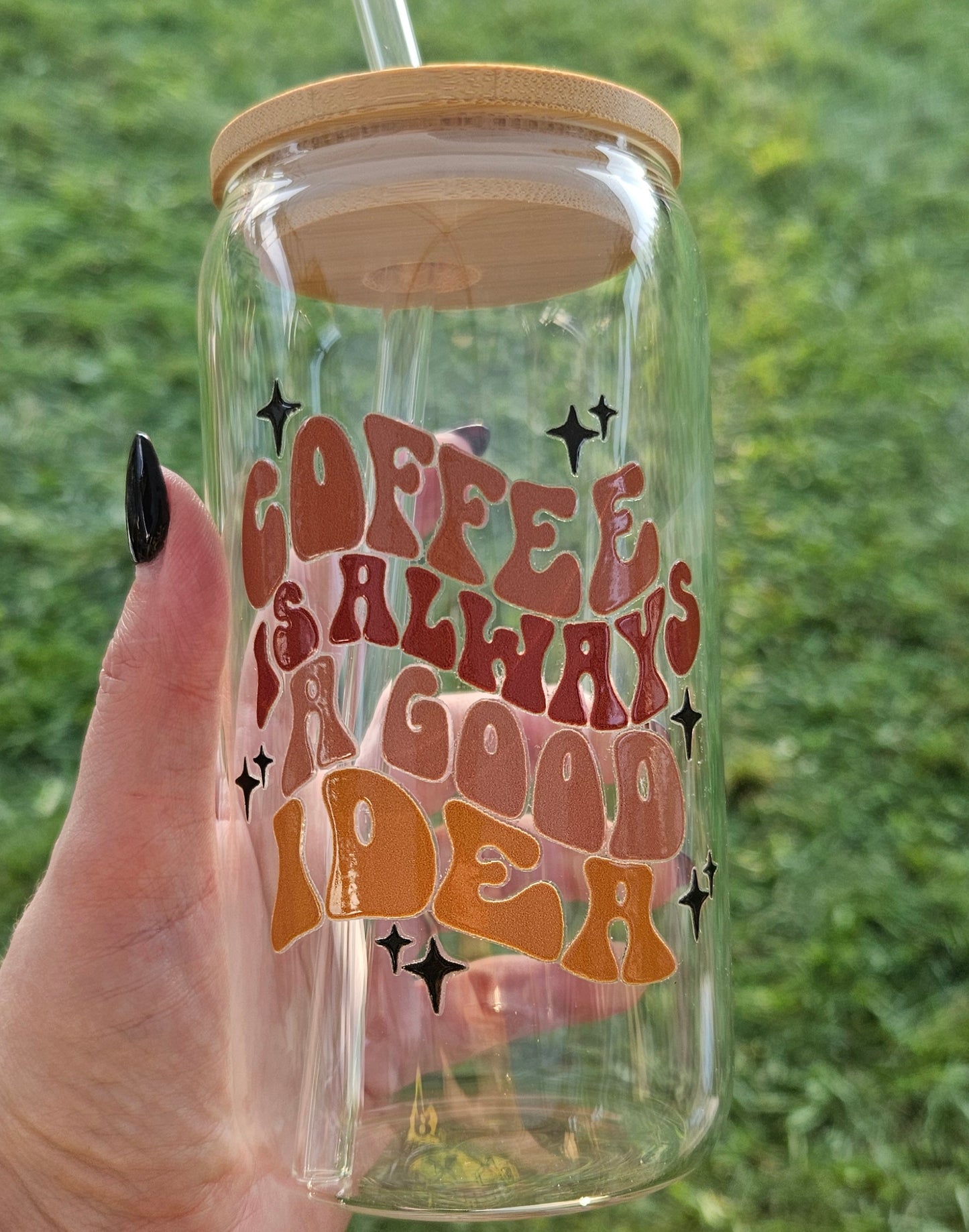 16oz Glass Coffee Cup
