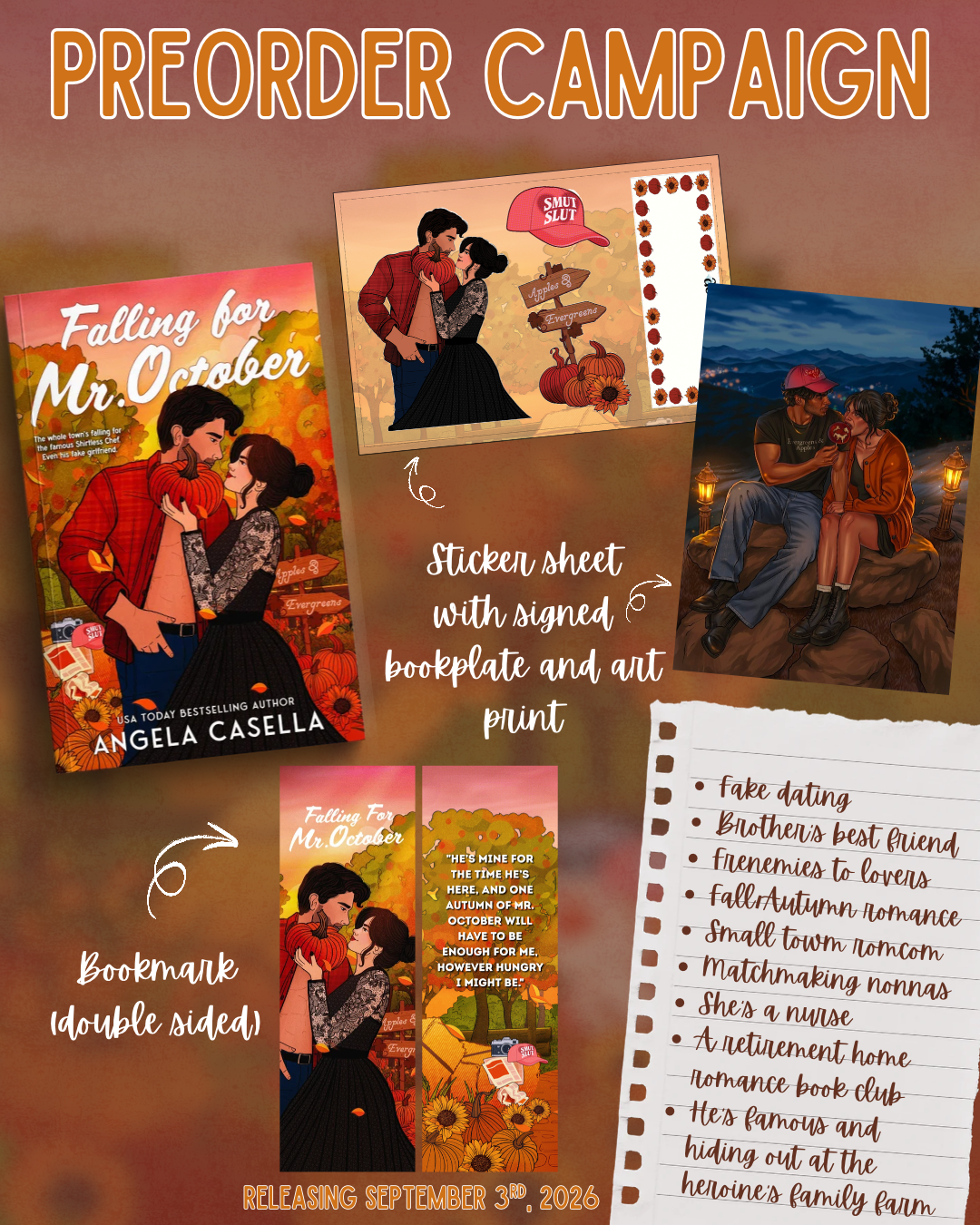 (Signed) Falling for Mr. October by Angela Casella