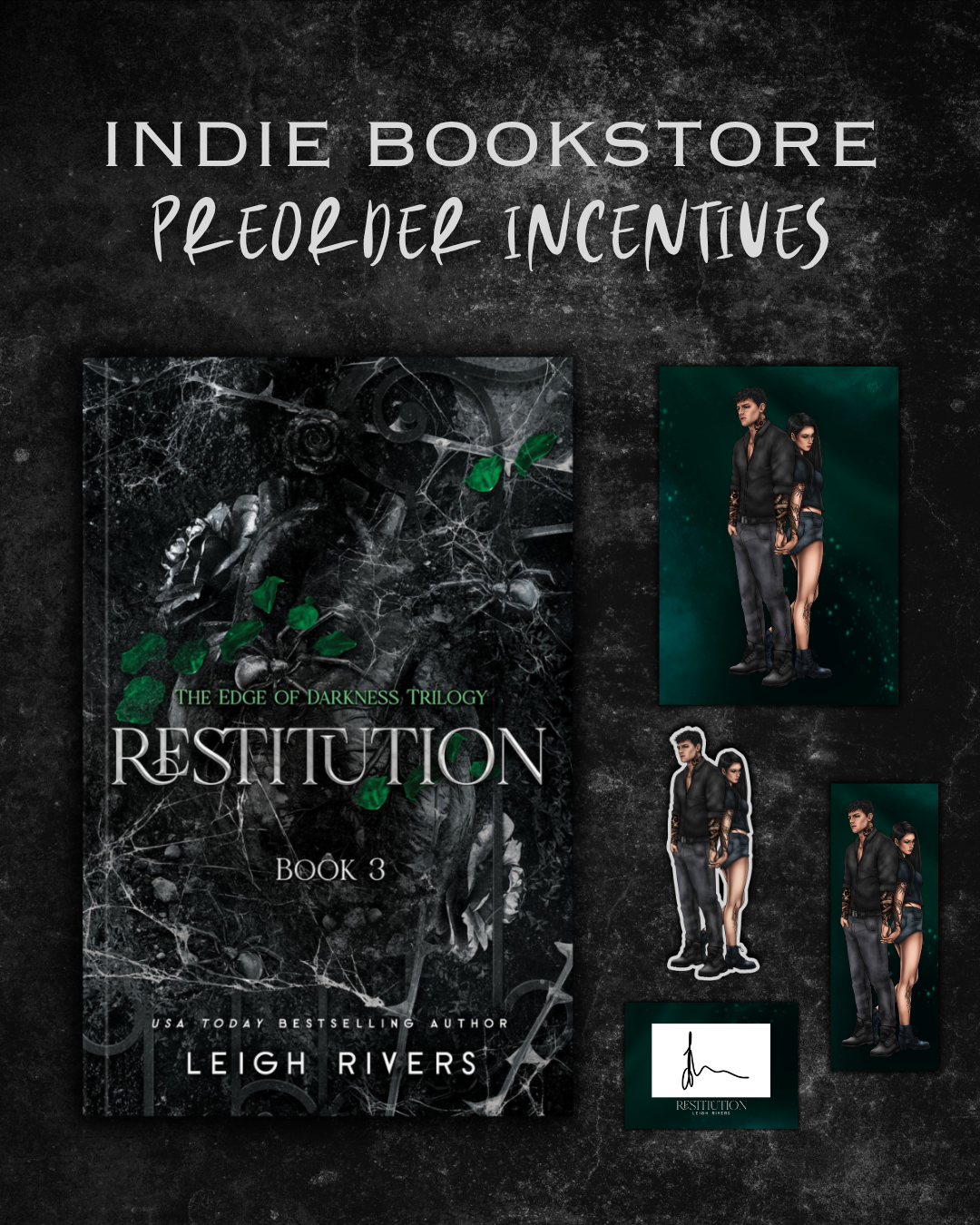 Signed Bookplate: Restitution by Leigh Rivers