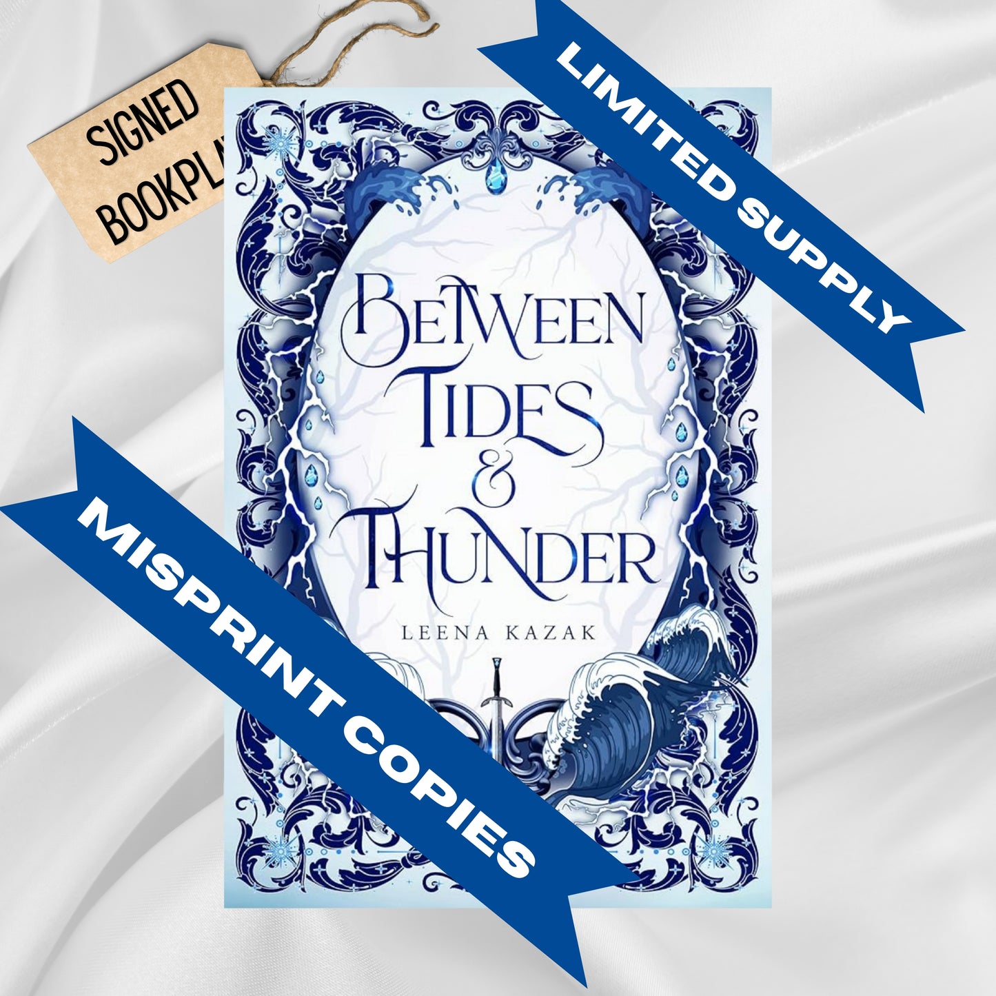 Limited Edition Misprint with contents of Between Sky & Sea with Between Tides and Thunder Cover by Leena Kazak
